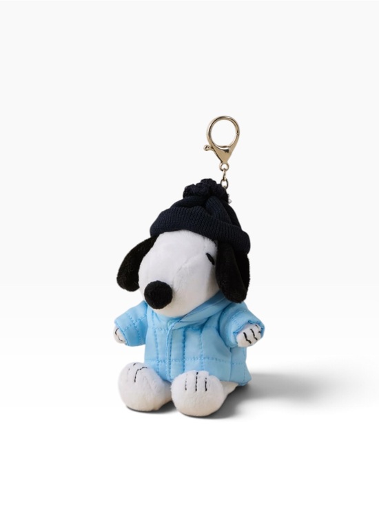 Peanuts Accessories - Peanuts Snoopy Puffer Coat Plush Keychain Charm Bag Charm
